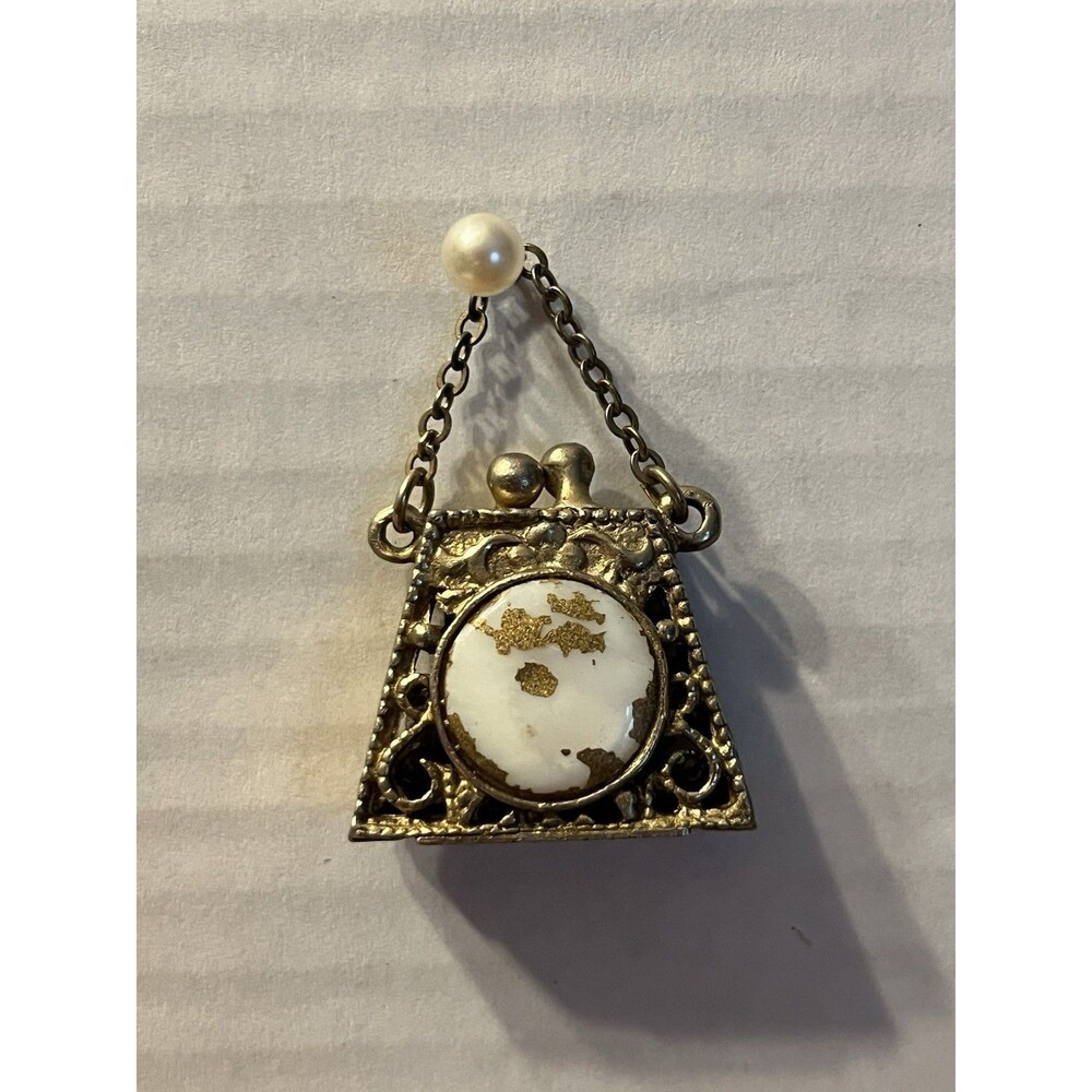 Vintage Gold Tone Filigree Purse